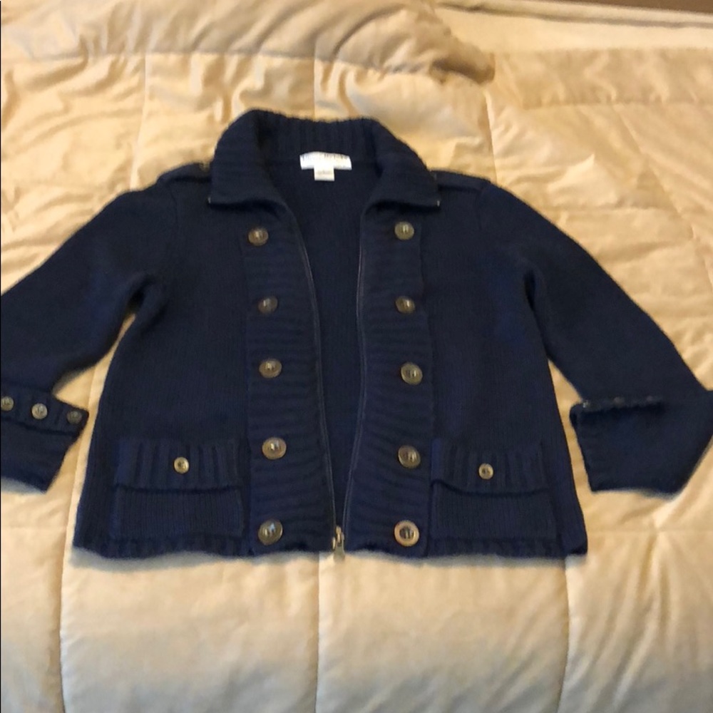 Navy Blue Zipped sweater